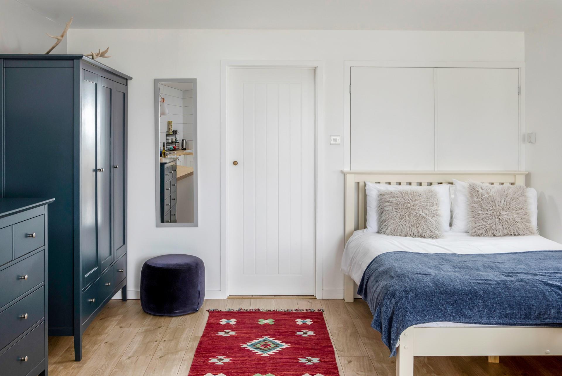 There is plenty of storage space in the stylish furnishings.