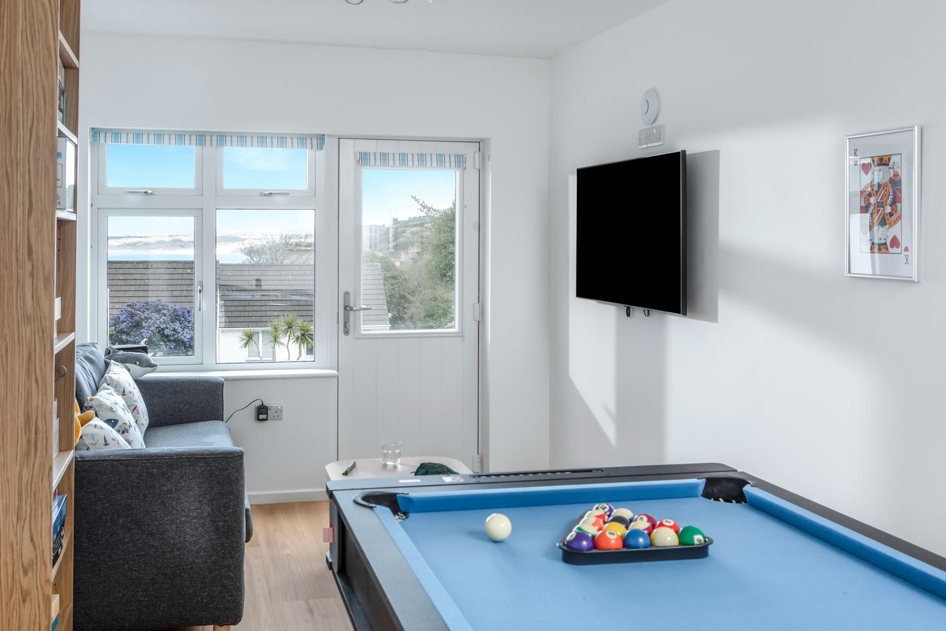 The kids will love to hang out in the games room complete with a pool table, Nintendo Wii and air hockey table.