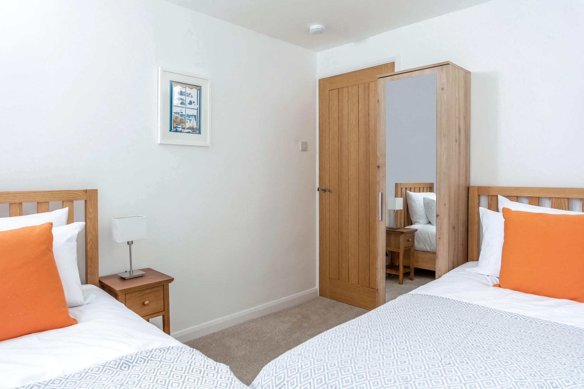 The twin beds are perfect for kids or young adults.