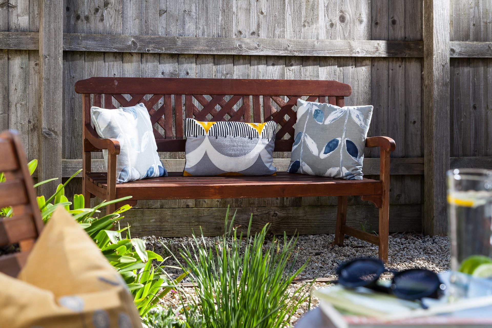 Sit out on the bench and sip your morning cuppa as the village wakes up.