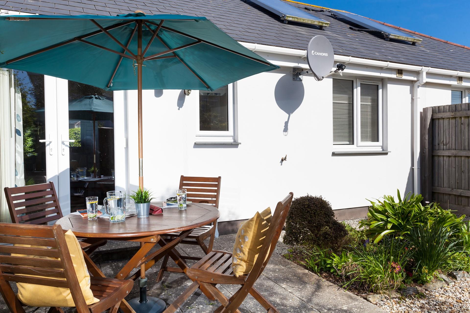 Enjoy meals al fresco in the summer months.