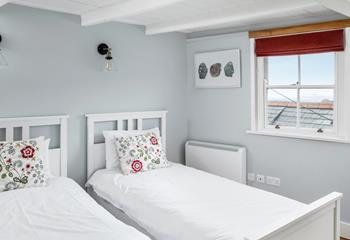 The twin beds are perfect for children or adults to tuck into each night.