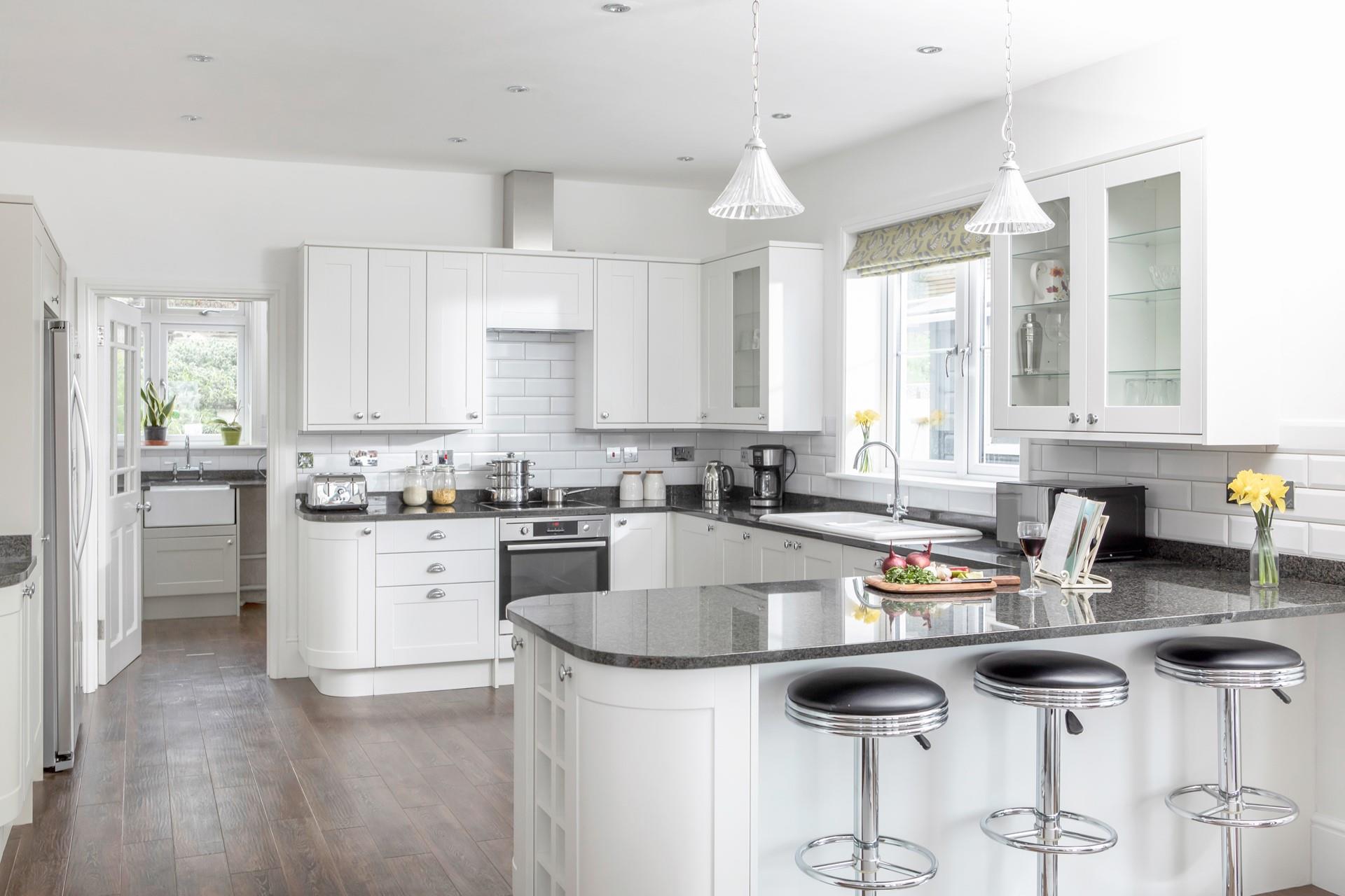 The kitchen is spacious with plenty of worktop space to cook up a storm.