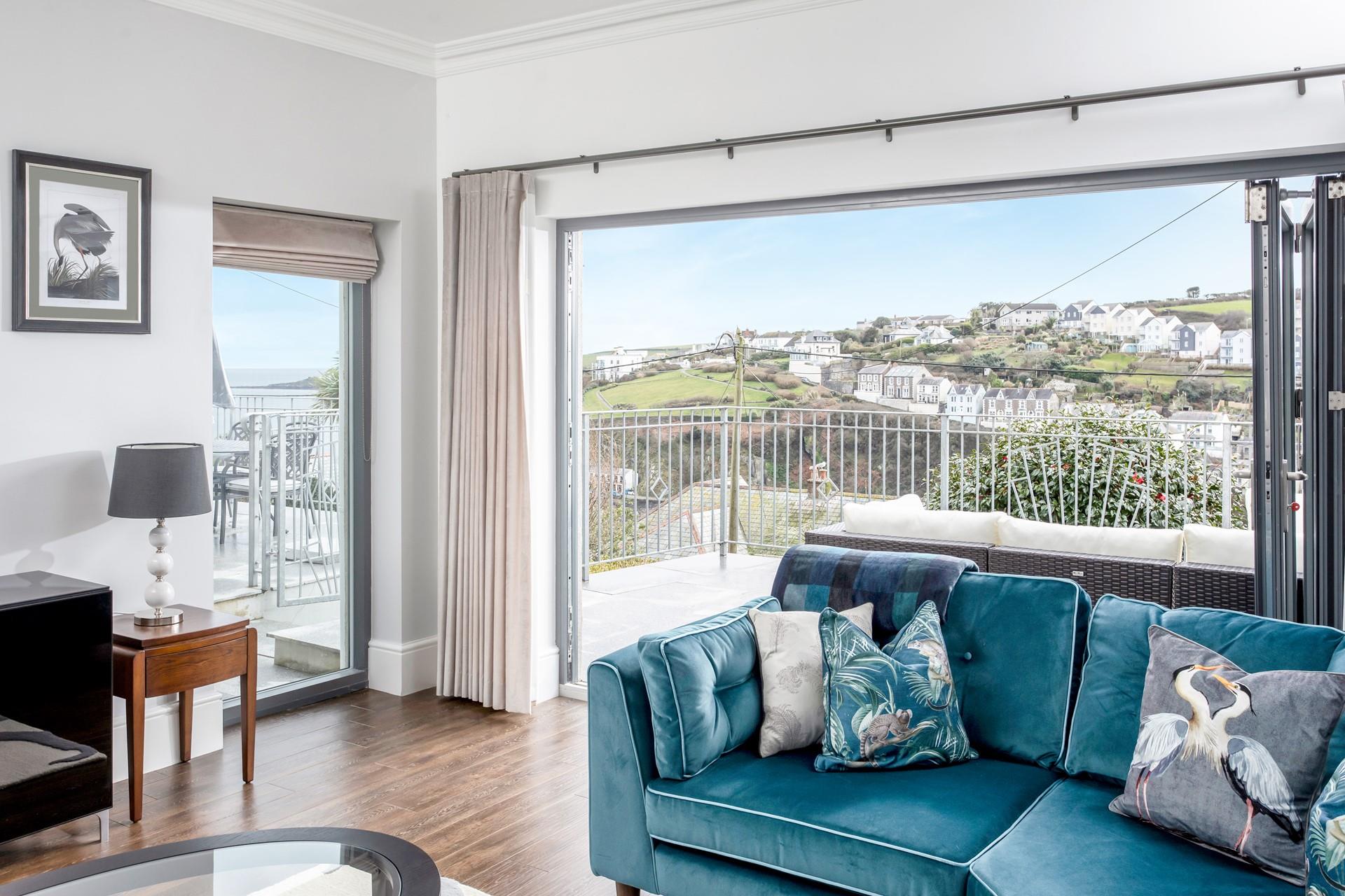 Wander out to the balcony to check the day's weather.