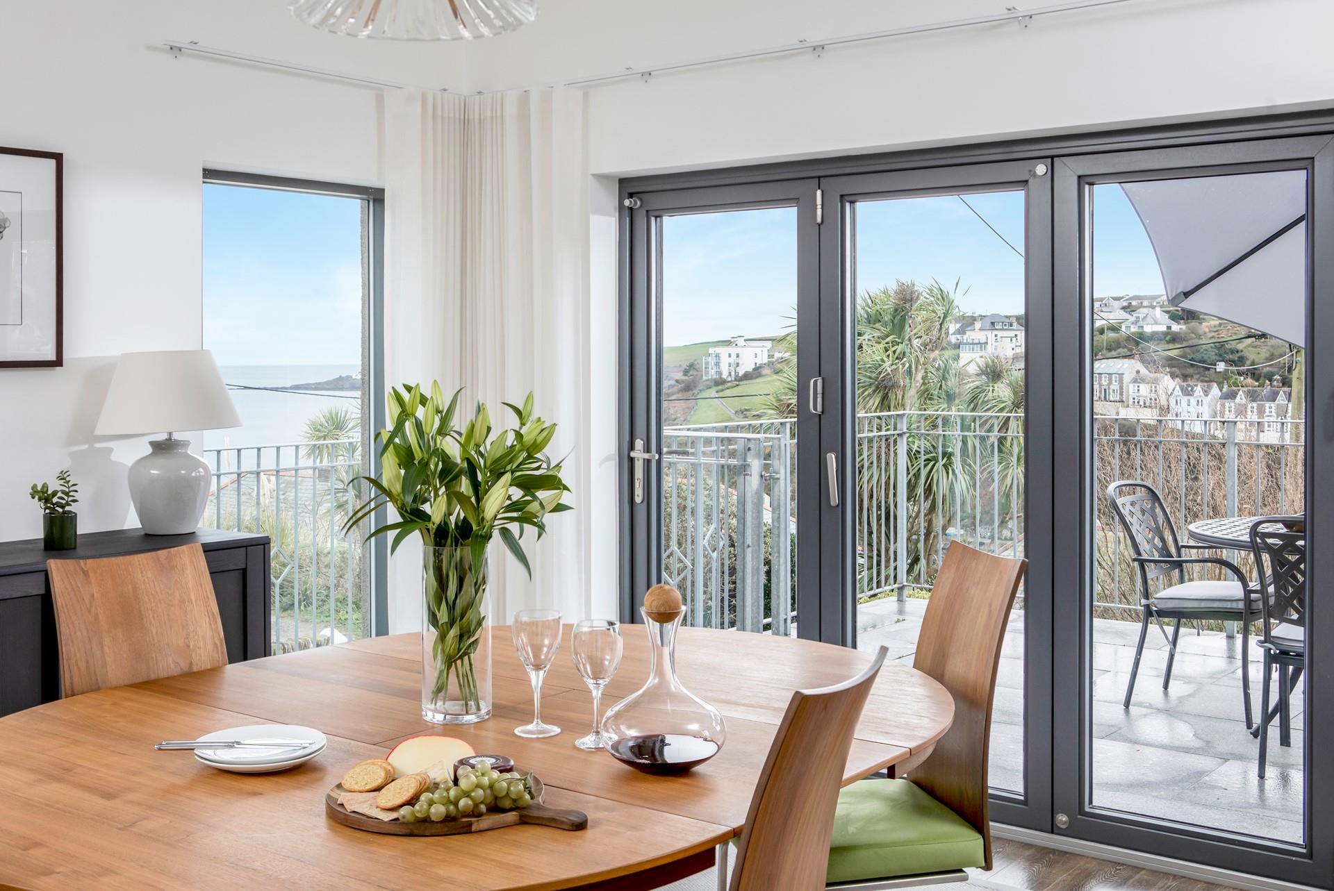 Marvel at the sea view whilst you tuck into dinner.