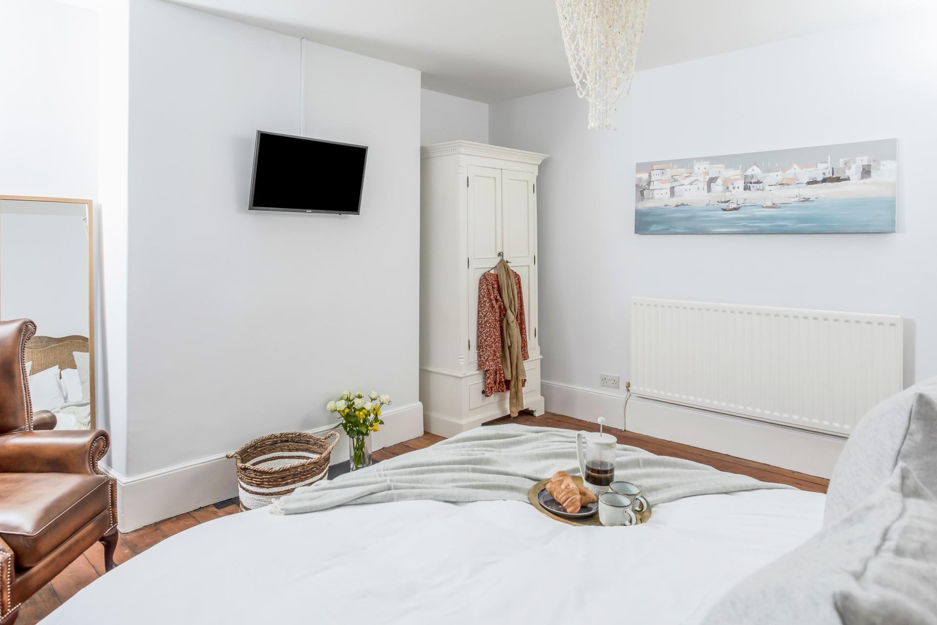 Treat yourself to breakfast in bed in the morning.