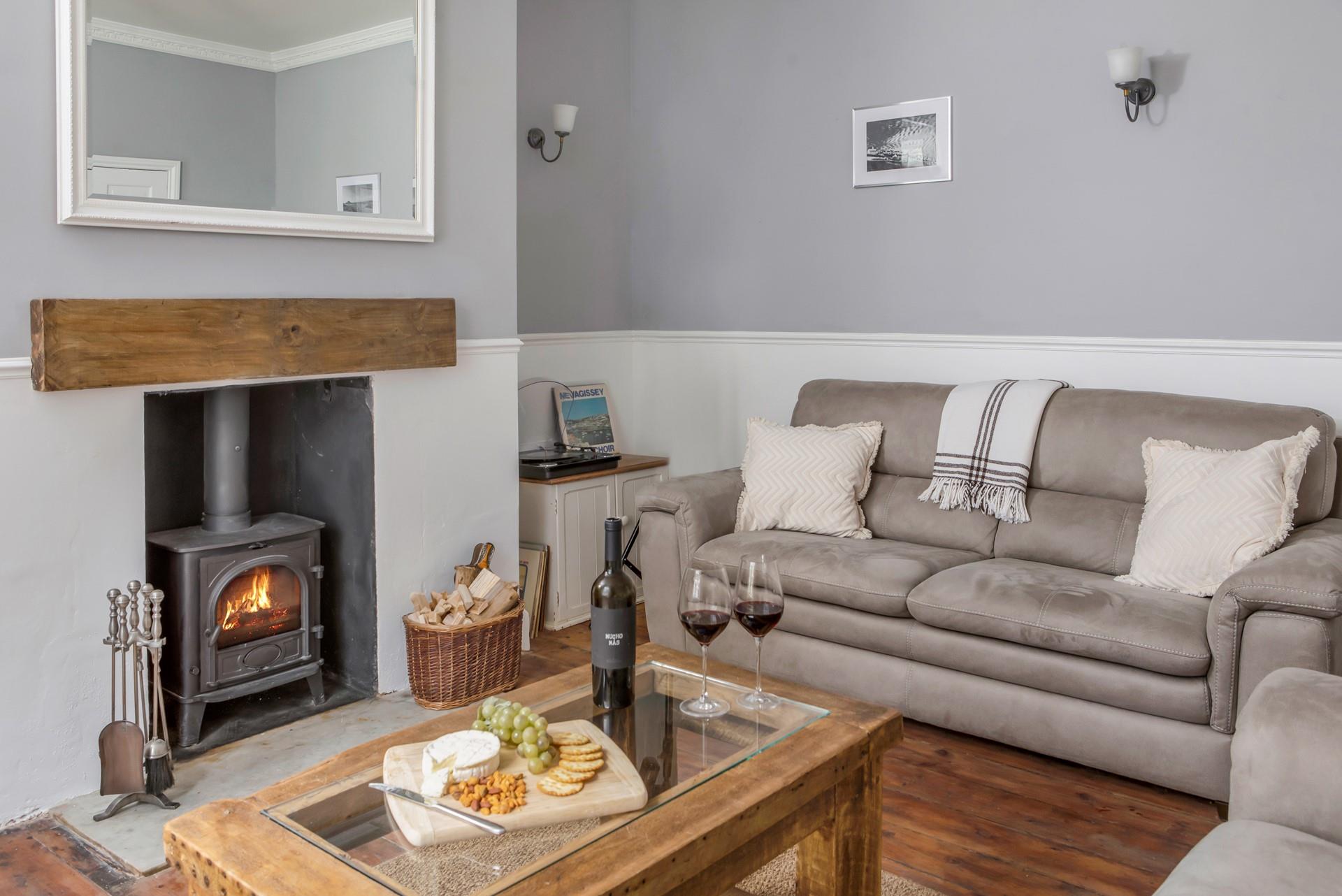 Enjoy wine and nibbles in the evening after a day out exploring south Cornwall.