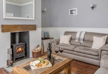 Enjoy wine and nibbles in the evening after a day out exploring south Cornwall.