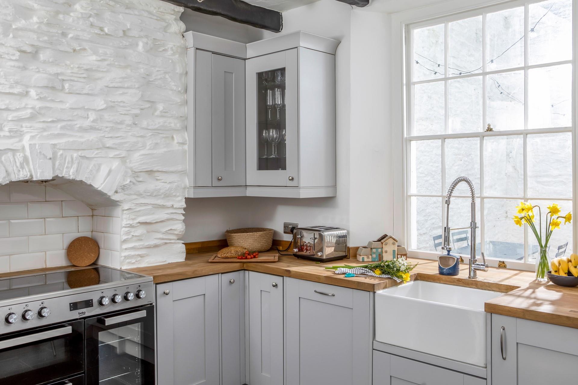 The modern and well-equipped kitchen is a dream for cooking tasty meals for the family.