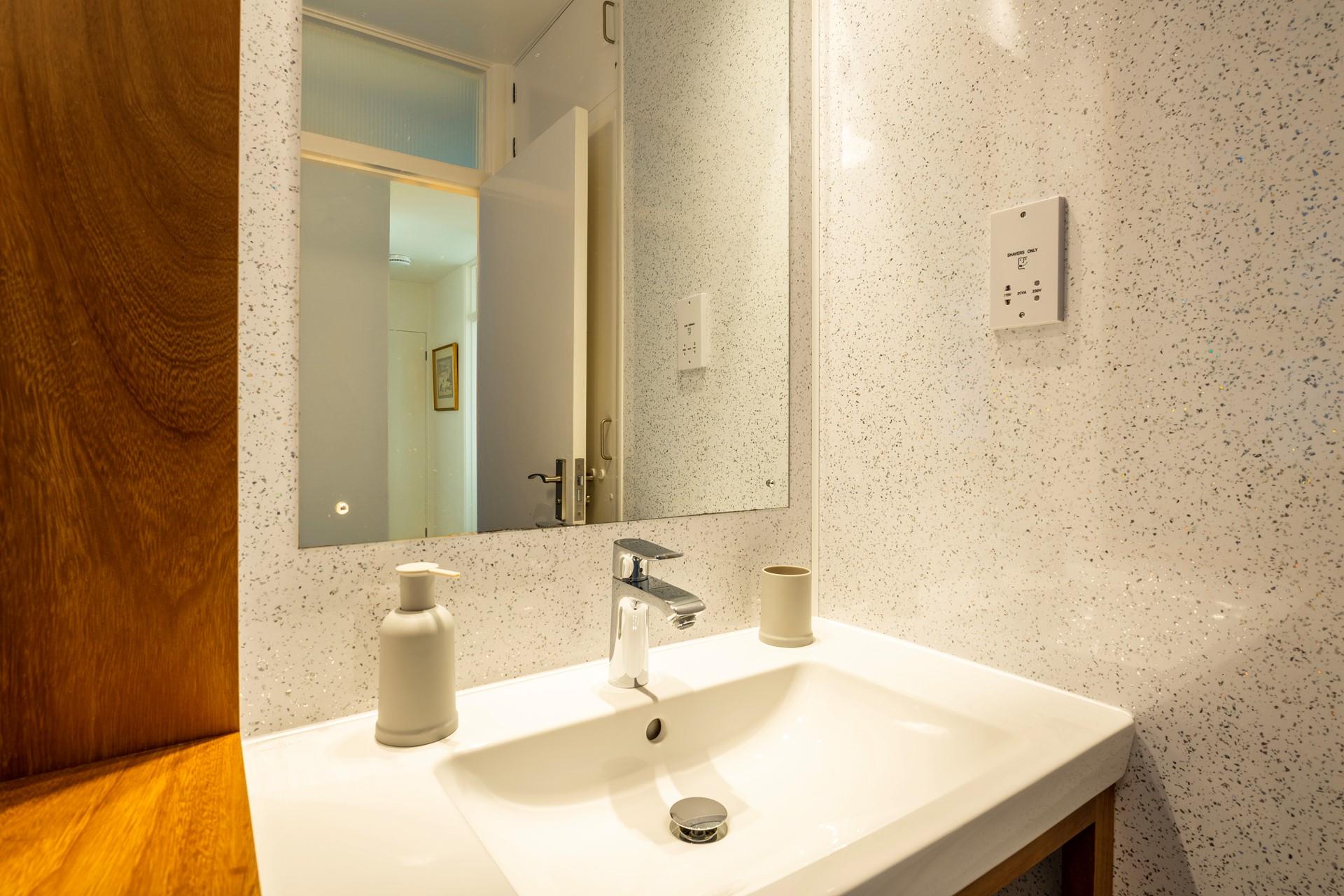 The bathroom is the ideal space to get ready each day.