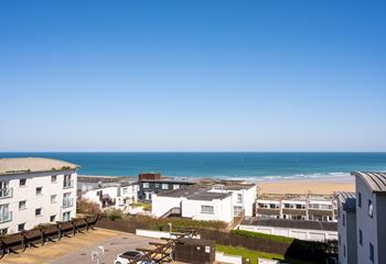 Gaze out at the gorgeous sea views from the comfort of the balcony.