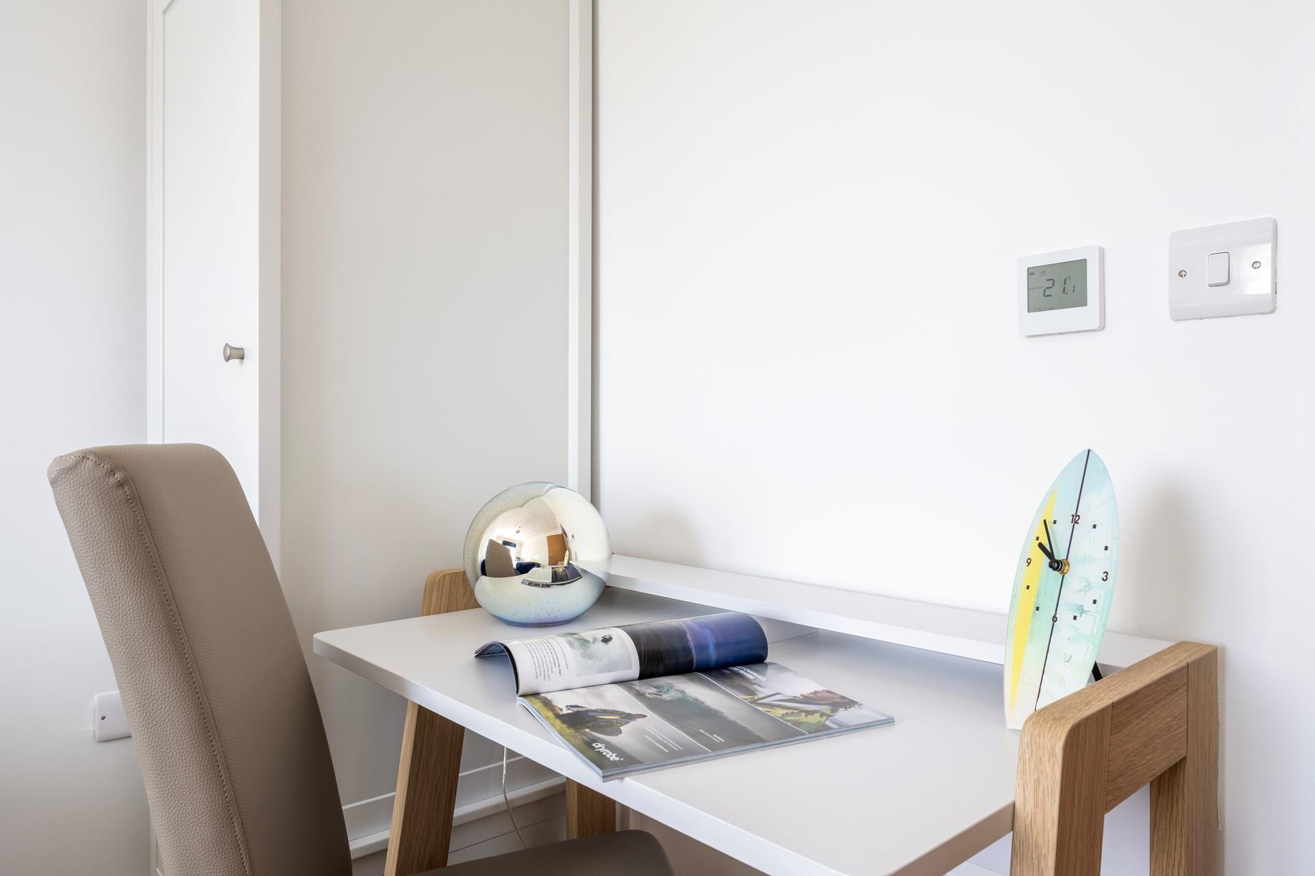 Enjoy some light reading before retiring to bed.