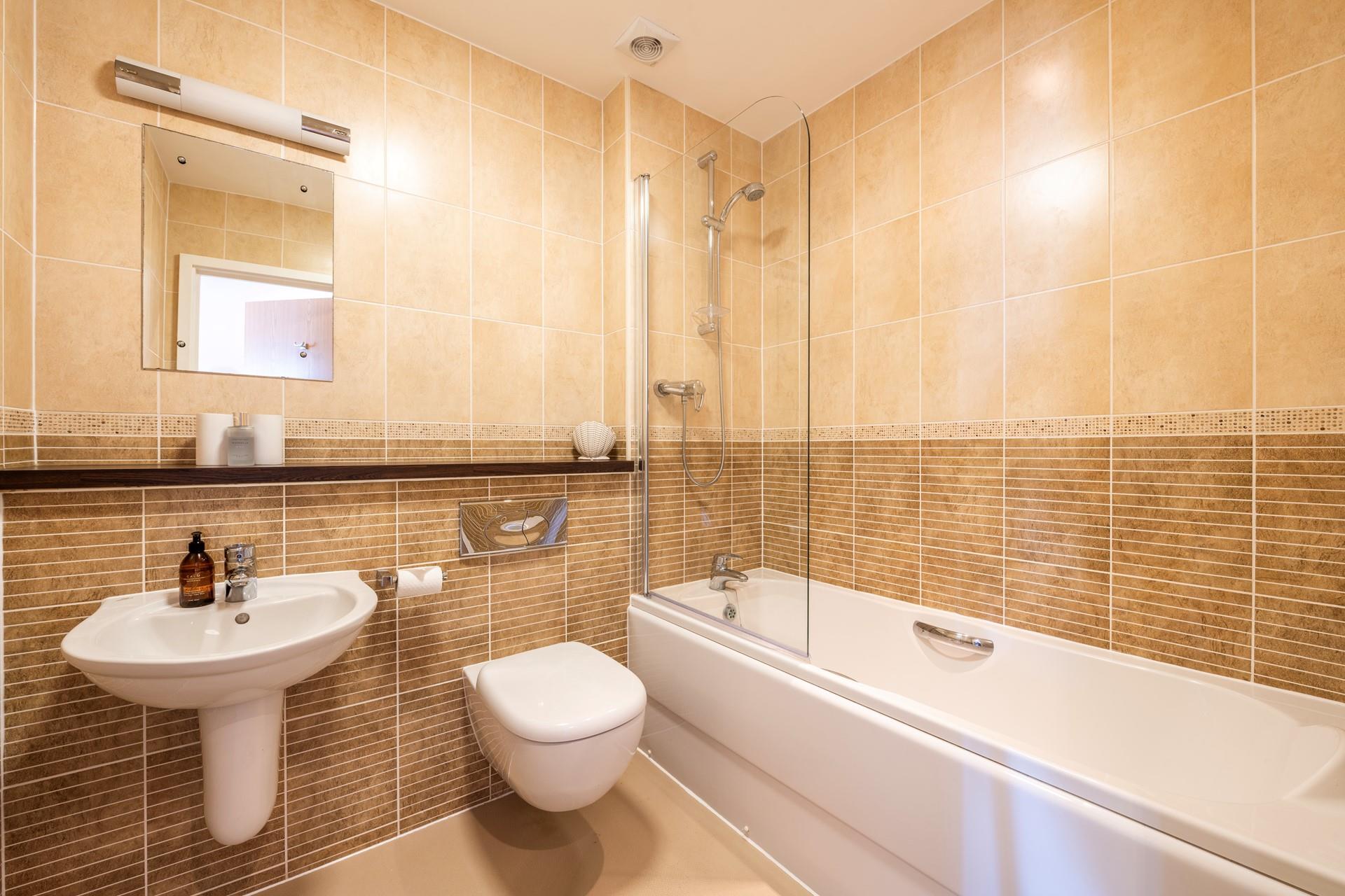 Relax and unwind in a luxurious bubble bath.