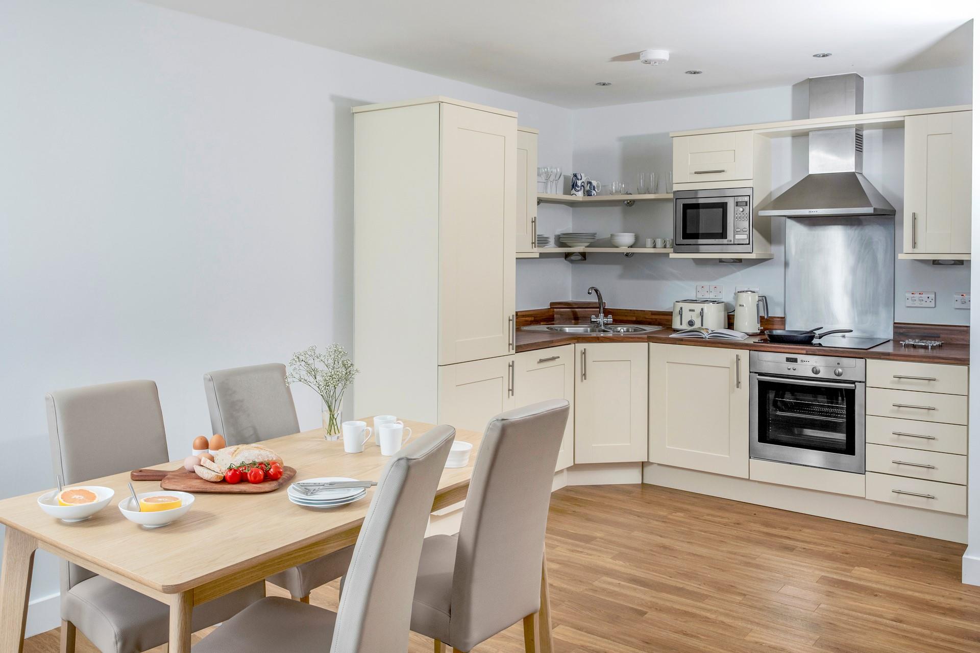 Cook up a delicious meal and dine in the spacious open plan living space.