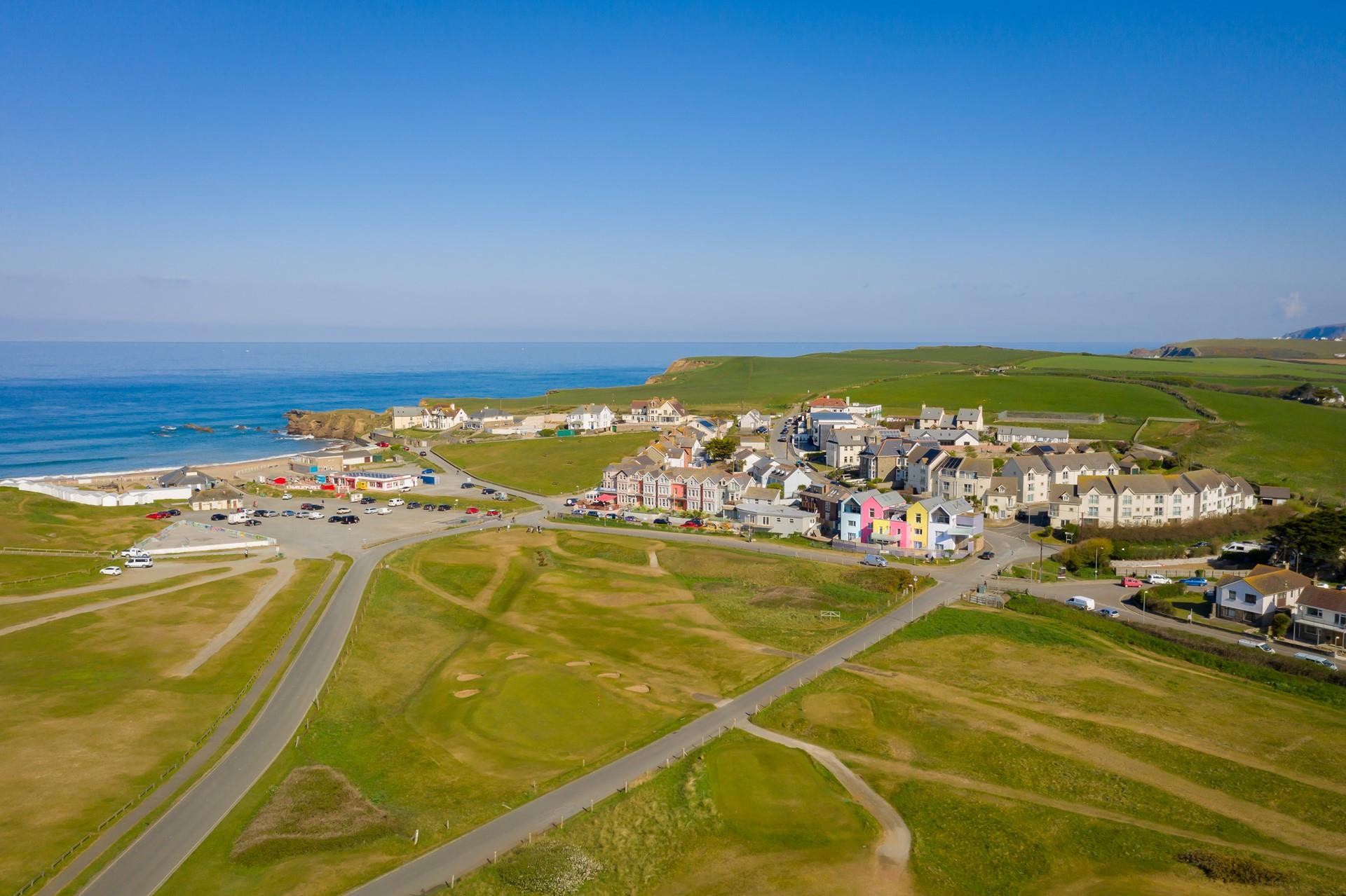The Pink House stands proudly, just a stone's throw from Crooklet's beach.