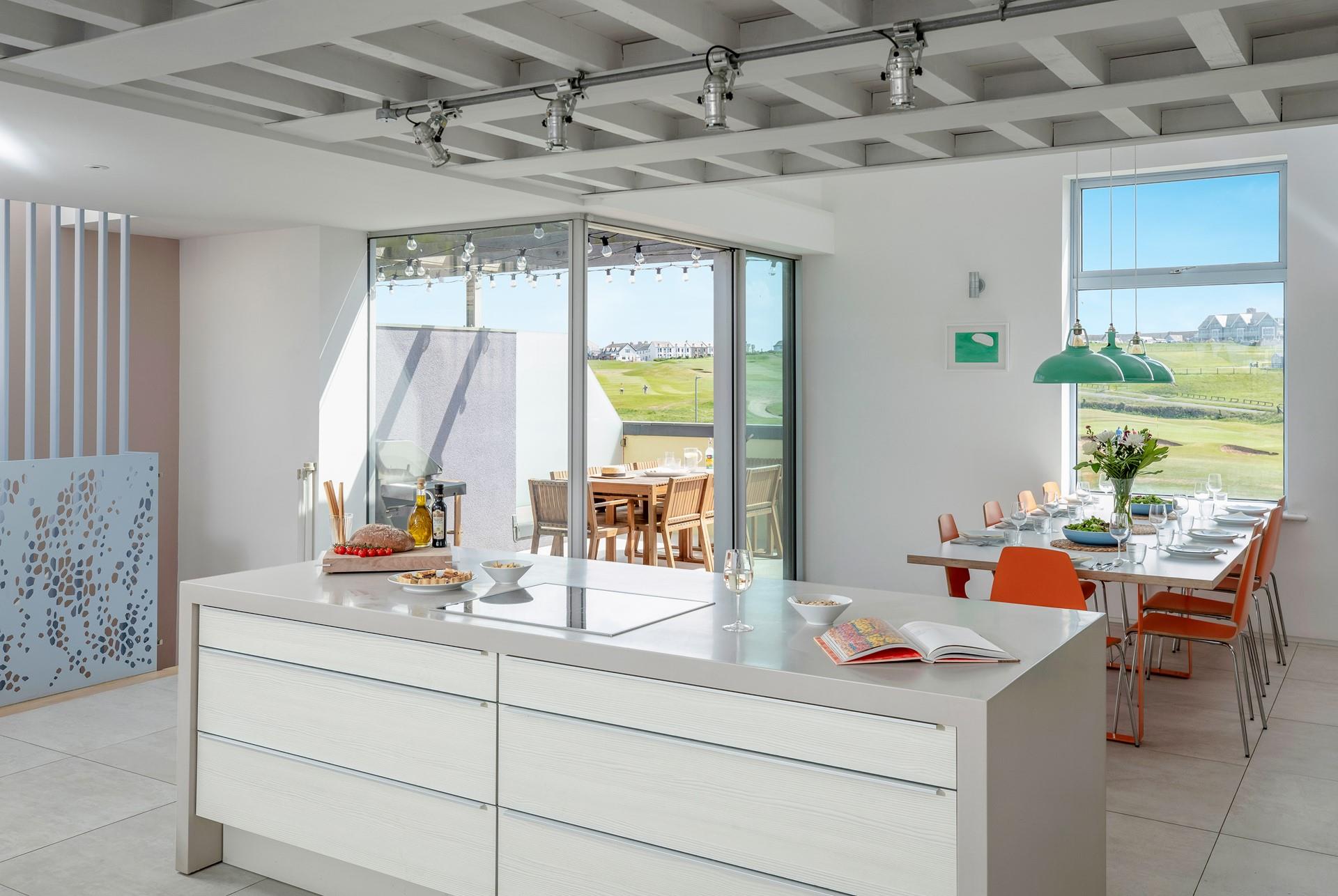 Prepare delicious homecooked feasts in the kitchen whilst the family chill out in the living area.