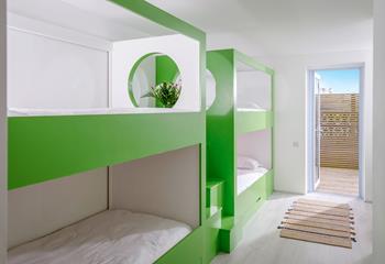 The bunk beds are ideal for the little ones!