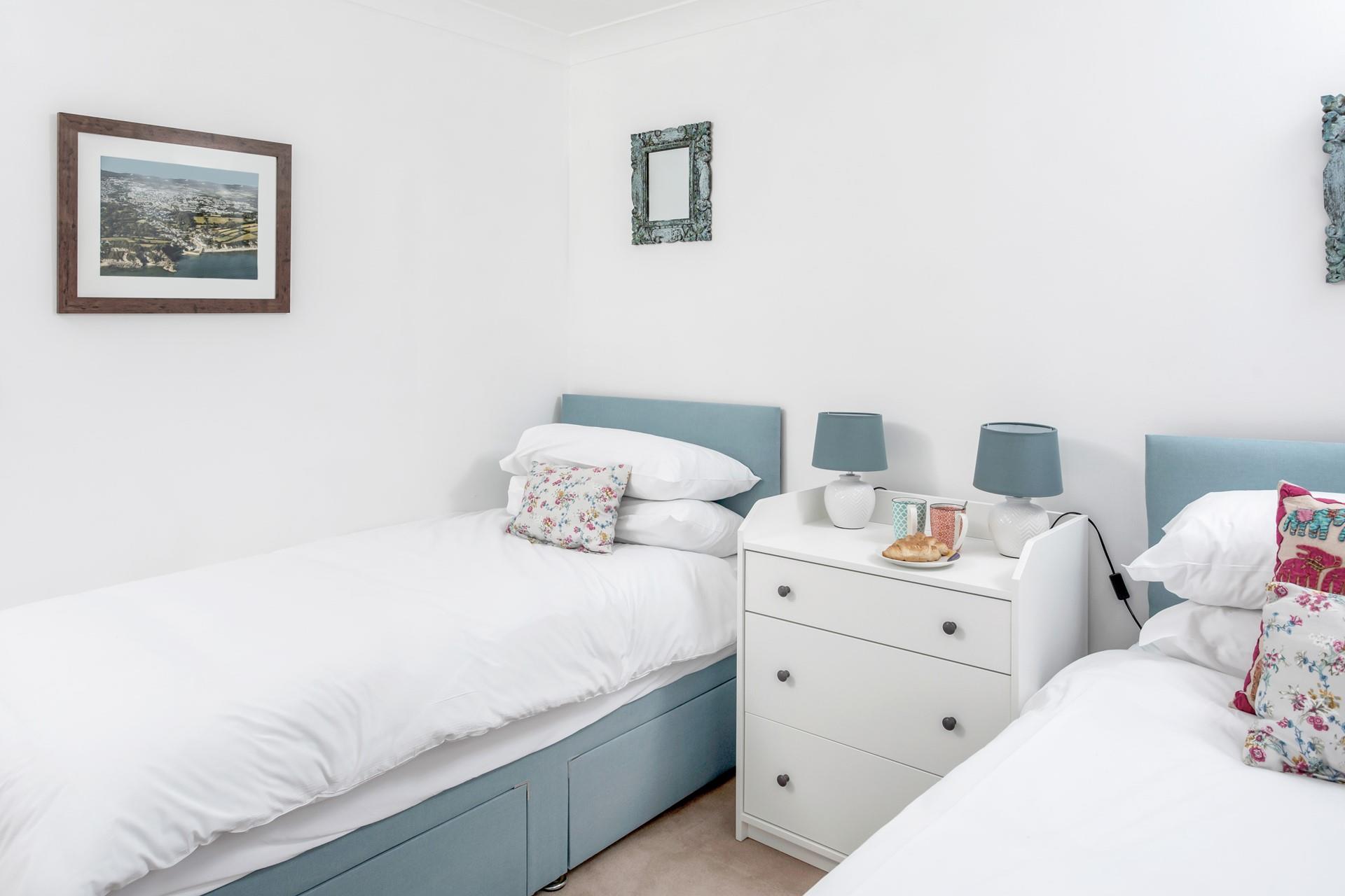 The twin beds are perfect for kids or adults, wake up and treat yourself to breakfast in bed!