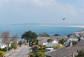 Sit on the balcony and enjoy the stunning views across St Ives Bay.