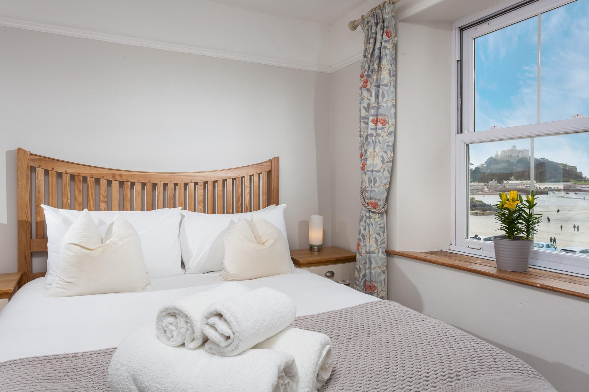 Take in the views of St Michael's Mount while you sip a delicious morning coffee.