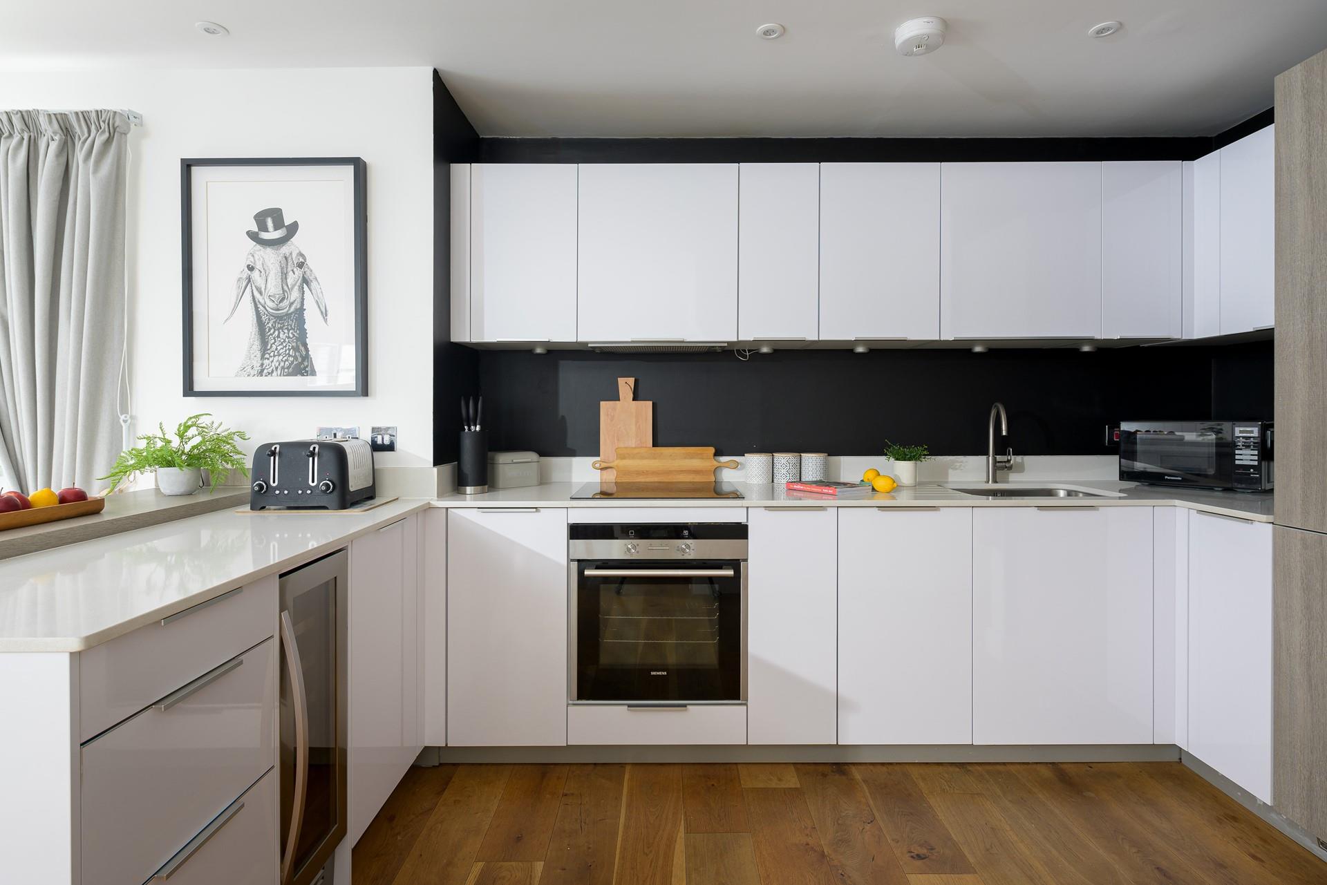 The kitchen is fully equipped for cooking up a storm.