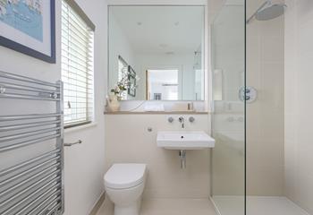 Wash off sandy toes in the rainfall shower after a day on Porthminster beach.