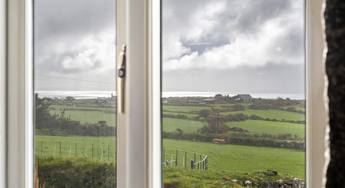 Countryside and sea views can be enjoyed from Trelowarren Barn.