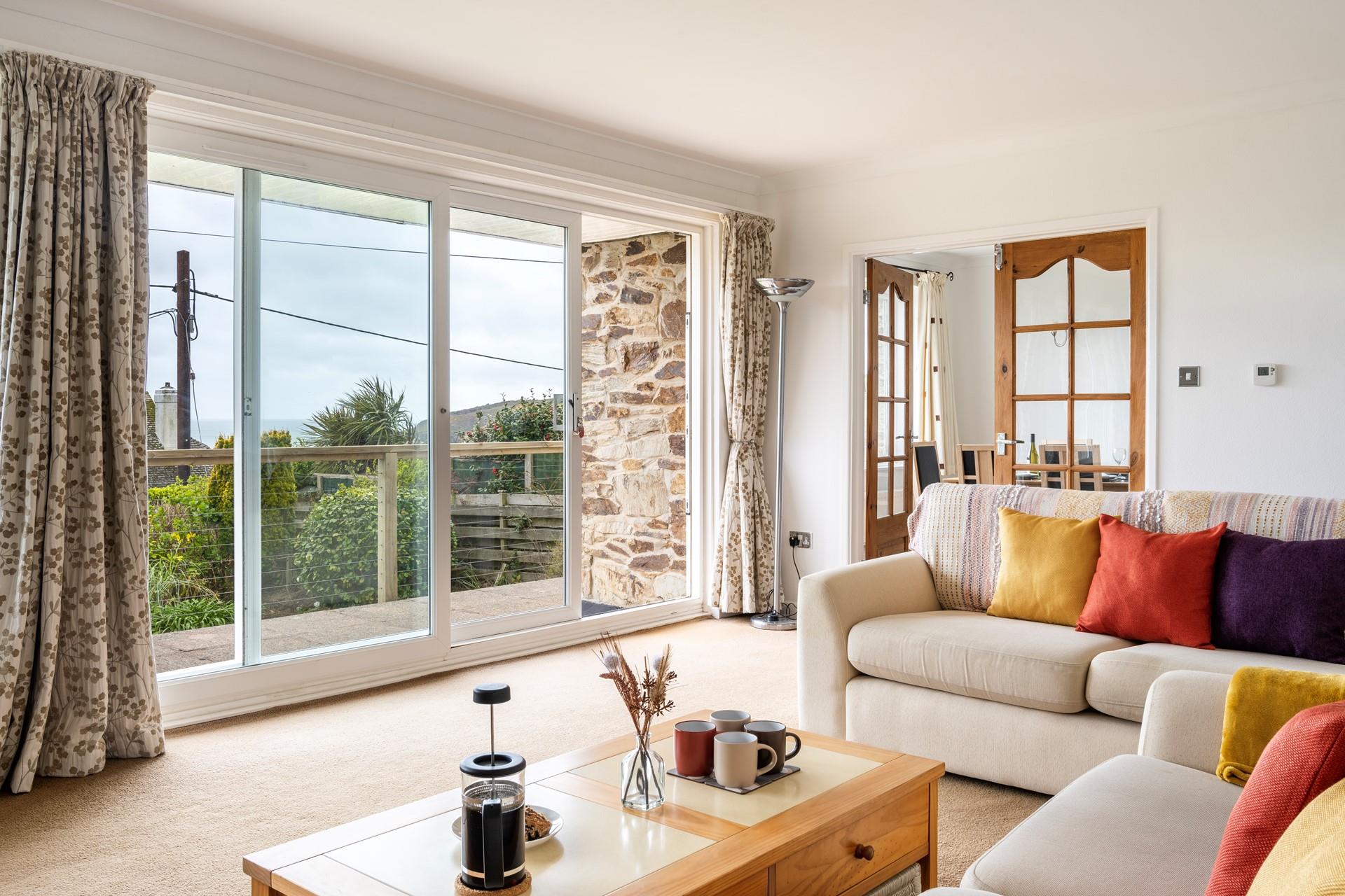 Open the patio doors and let the fresh summer breeze run through the sitting room.