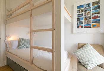 The bunk beds are perfect for the kids to tuck into each night.