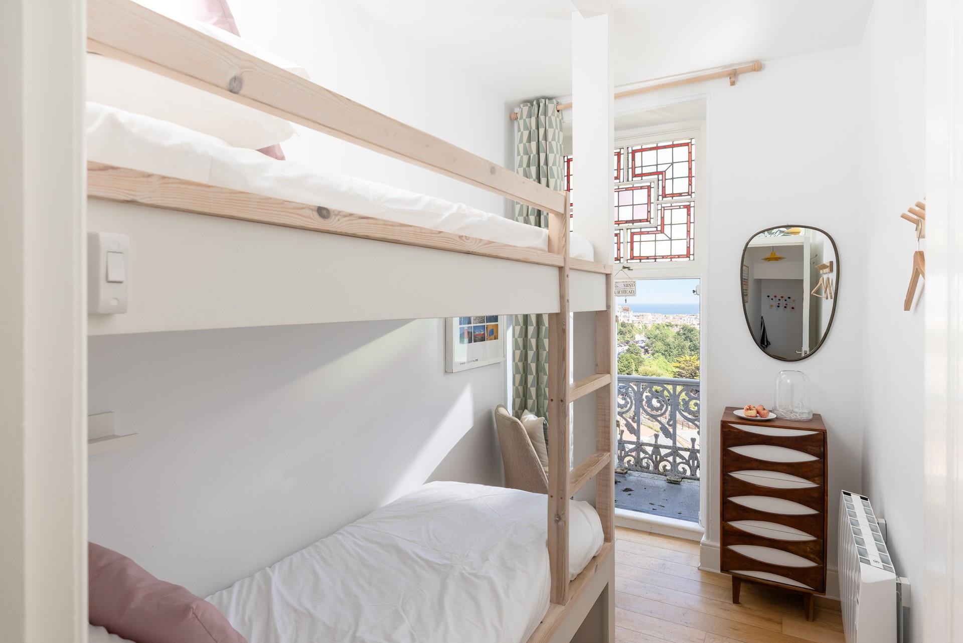 The bunk beds are perfect for the kids to tuck into each night.