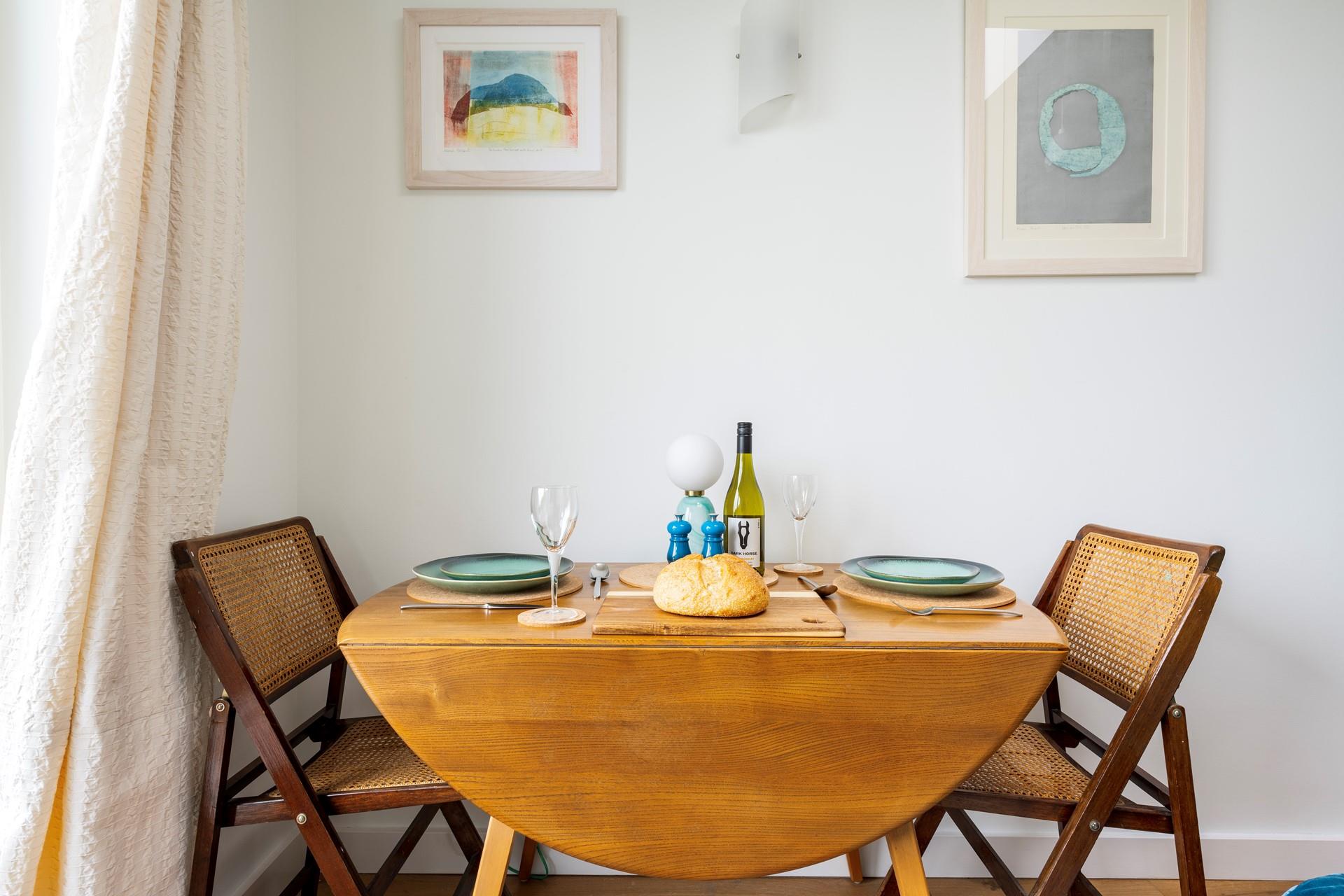 Fresh bread and pastries can be bought from a bakery in town for a delicious breakfast.