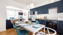 The stylish kitchen offers all you need to cook up a storm.
