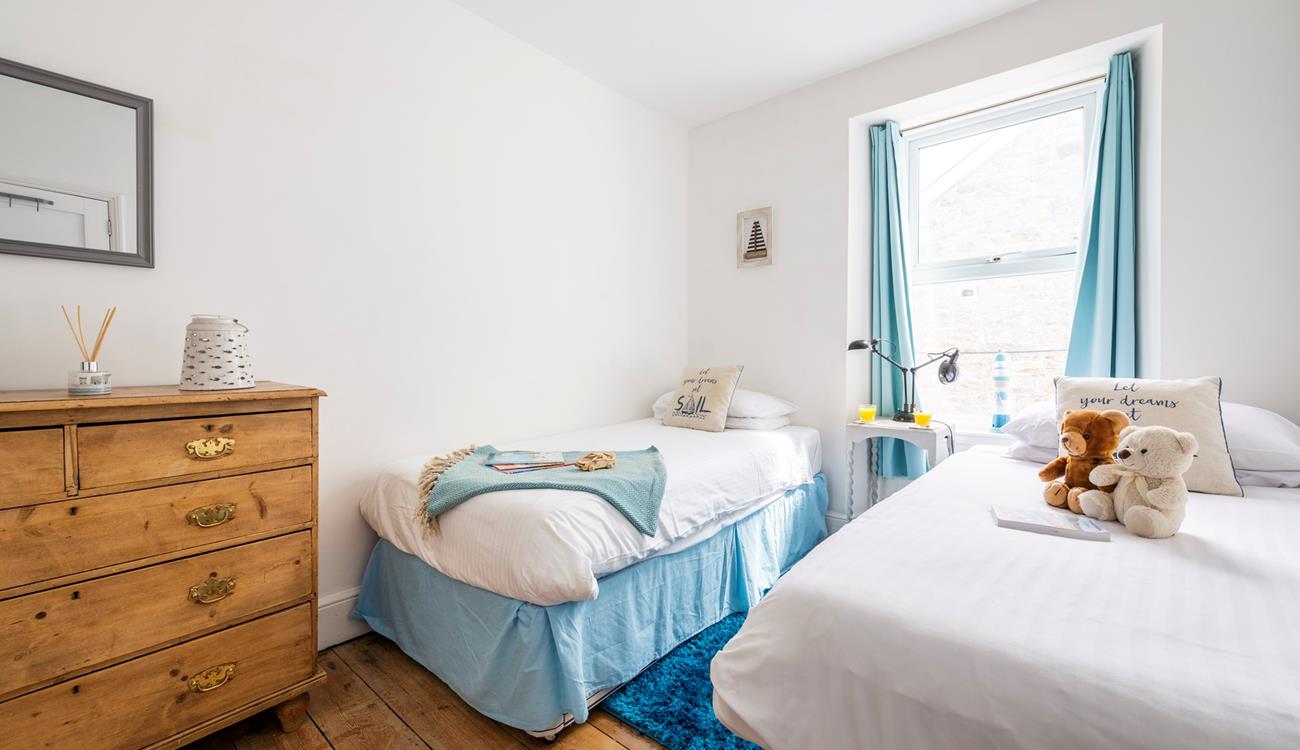 The twin beds are perfect for children to tuck into each night.