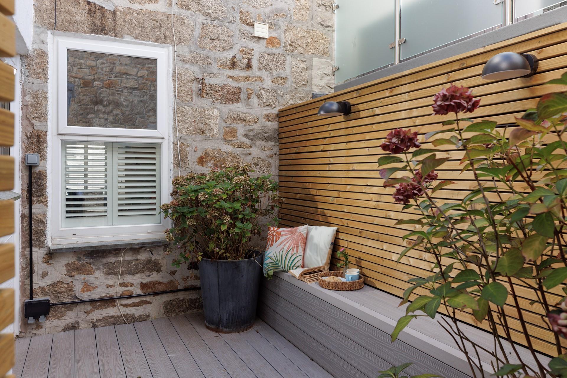 Soak up the sun in the outside courtyard.