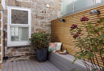 Soak up the sun in the outside courtyard.