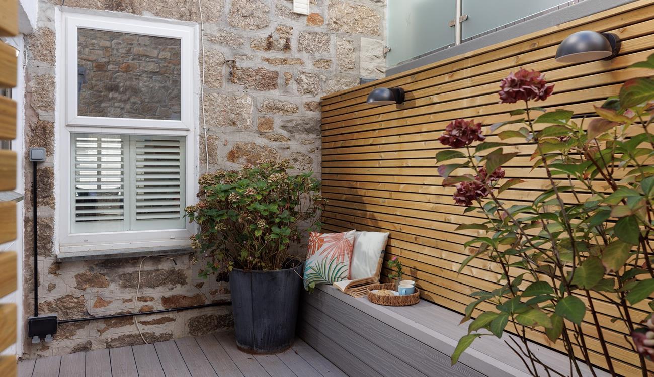 Soak up the sun in the outside courtyard.