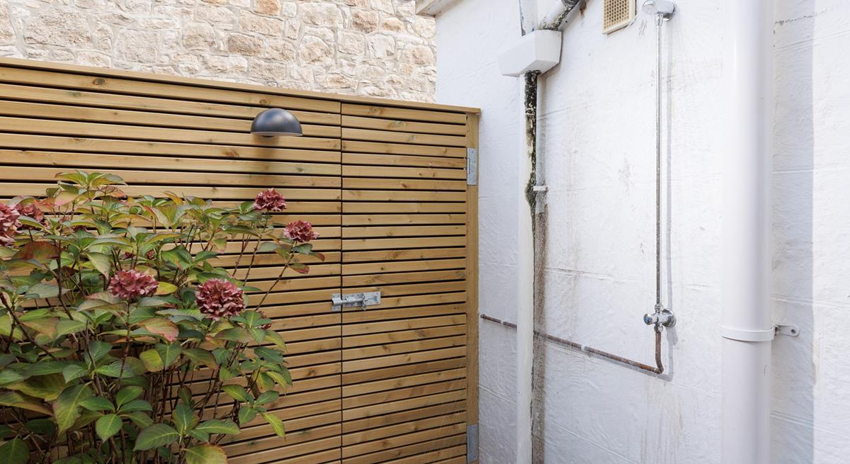 The outside shower is ideal for washing off wesuits and sandy toes.