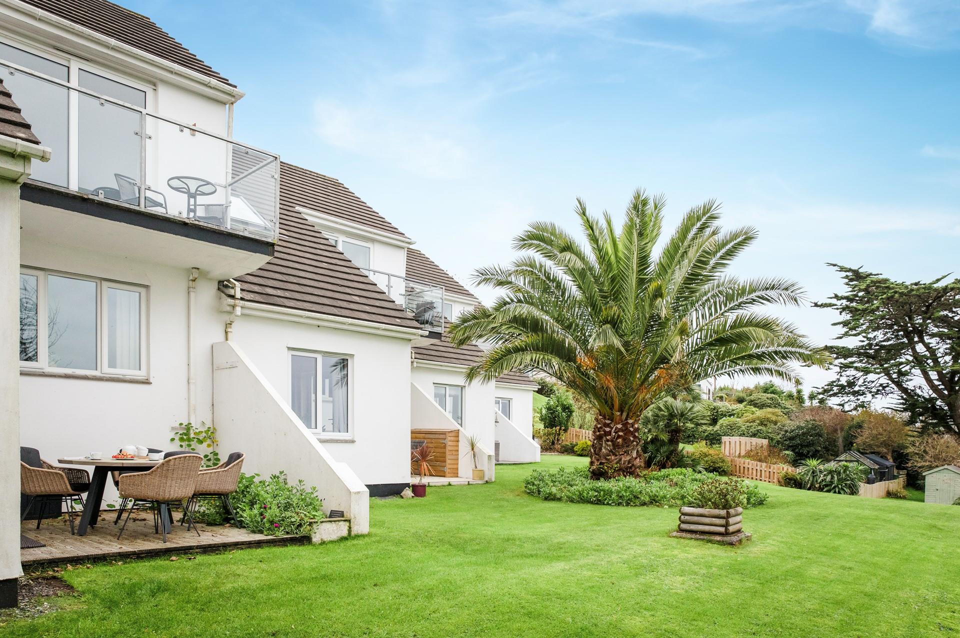 The communal landscaped gardens are perfect for soaking up the sun.