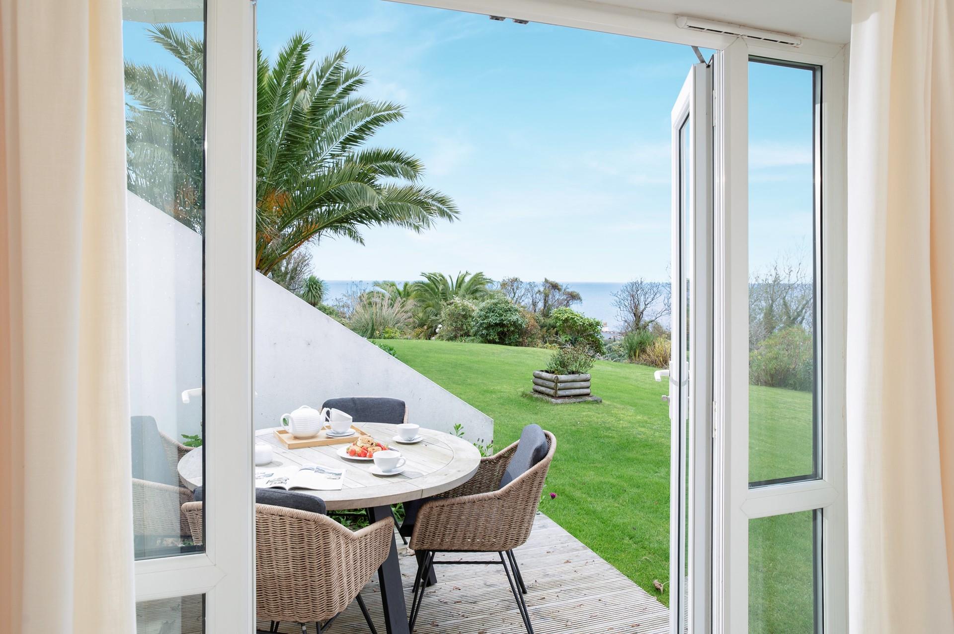 Overlooking the ocean, breath in the sea air whilst taking in the views at Godrevy Vista.