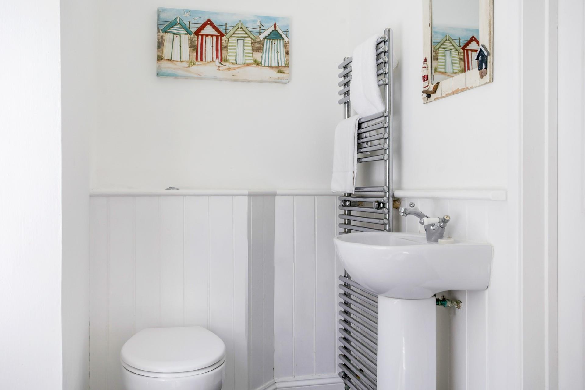 Step out of the shower to warm fluffy towels from the heated rail.