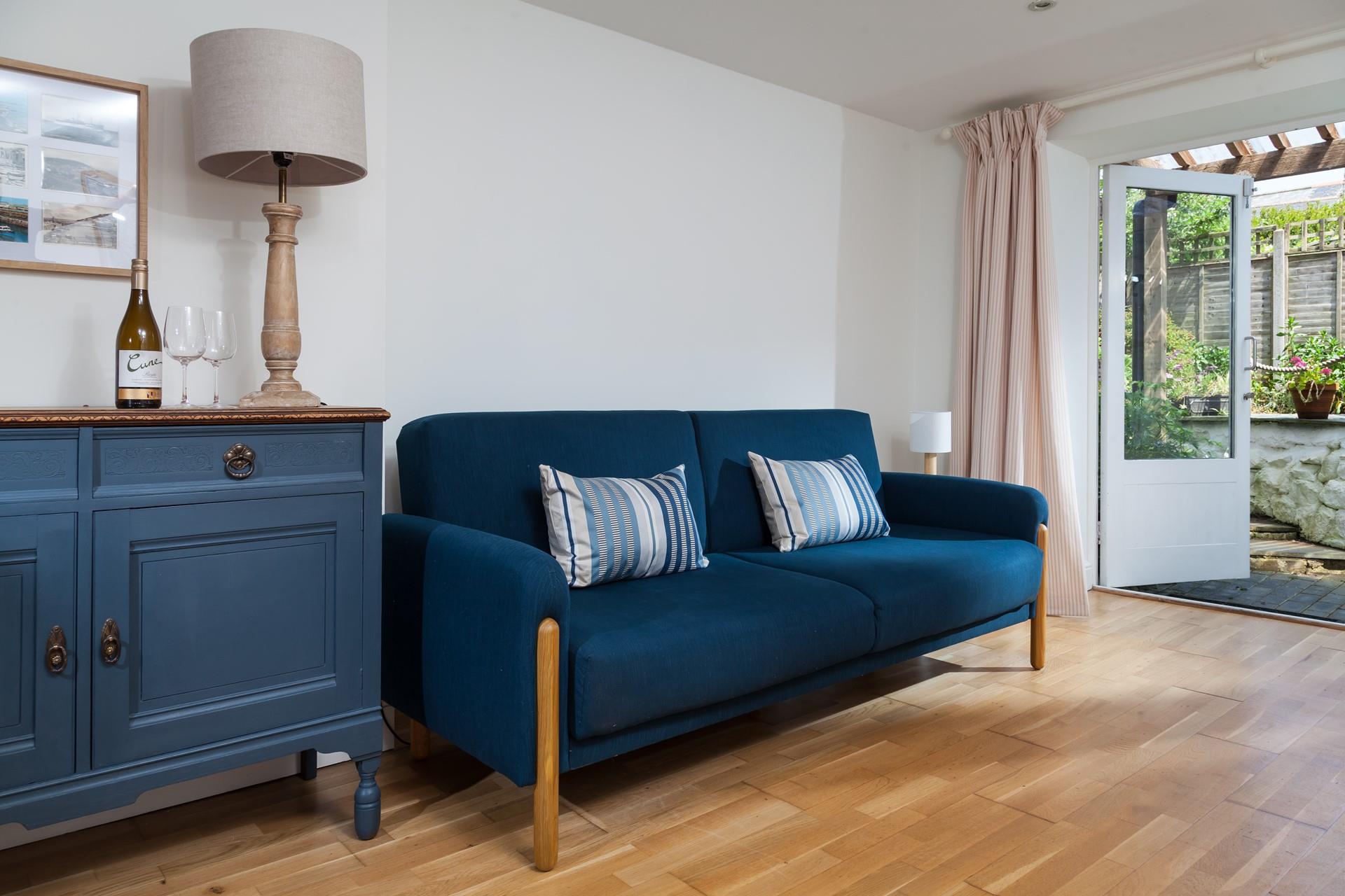 Open the doors to the courtyard and let the summer breeze in.