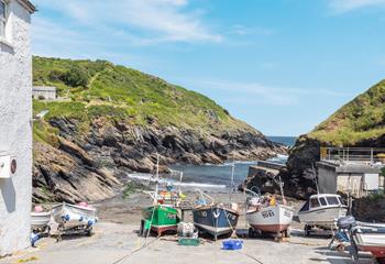 The charming cove of Portloe is perfect for a midday dip and sunbathing.