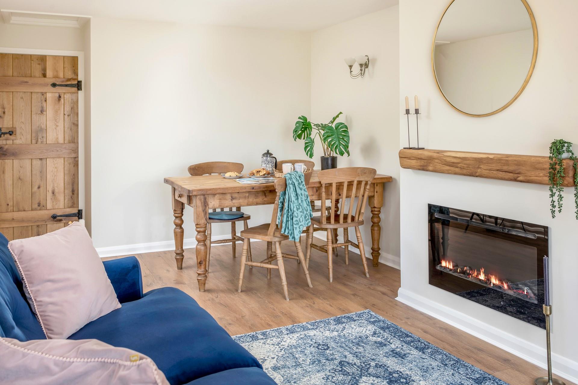 Take a seat at the dining table and tuck into a delicious dinner.