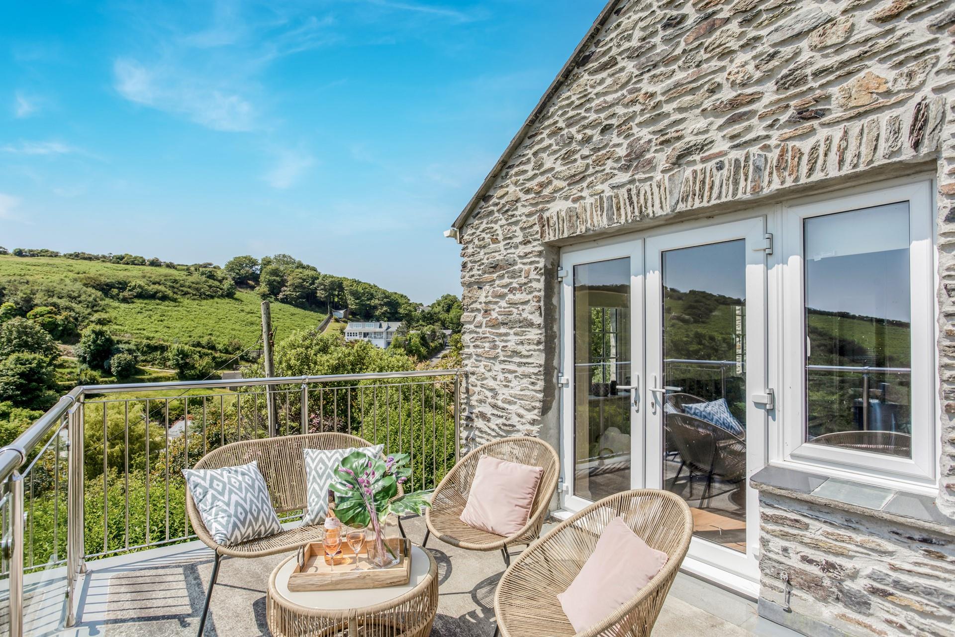 The balcony is the perfect breakfast spot in the summer months.