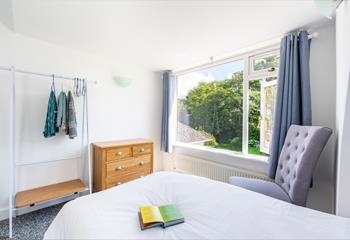 Get ready for the day in the bedroom and head out to explore St Ives quaint cobbled streets.