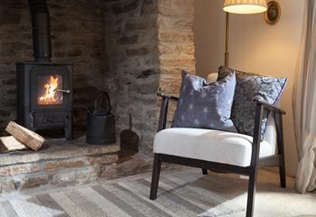 Cuddle up in front of the crackling woodburner with a hot chocolate.
