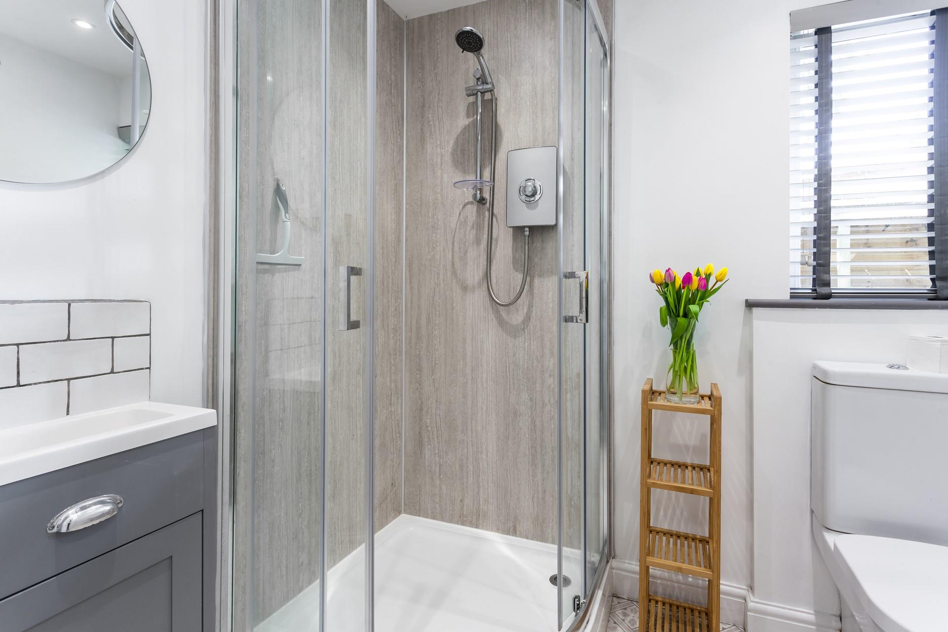 Wash off sandy toes from a day on Praa Sands beach.