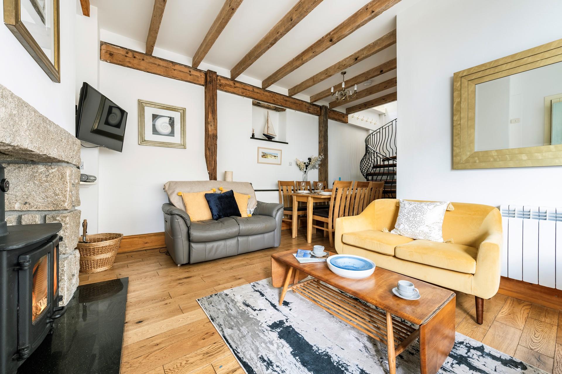 Listen to the crackle of the woodburner whilst you sip a cuppa.