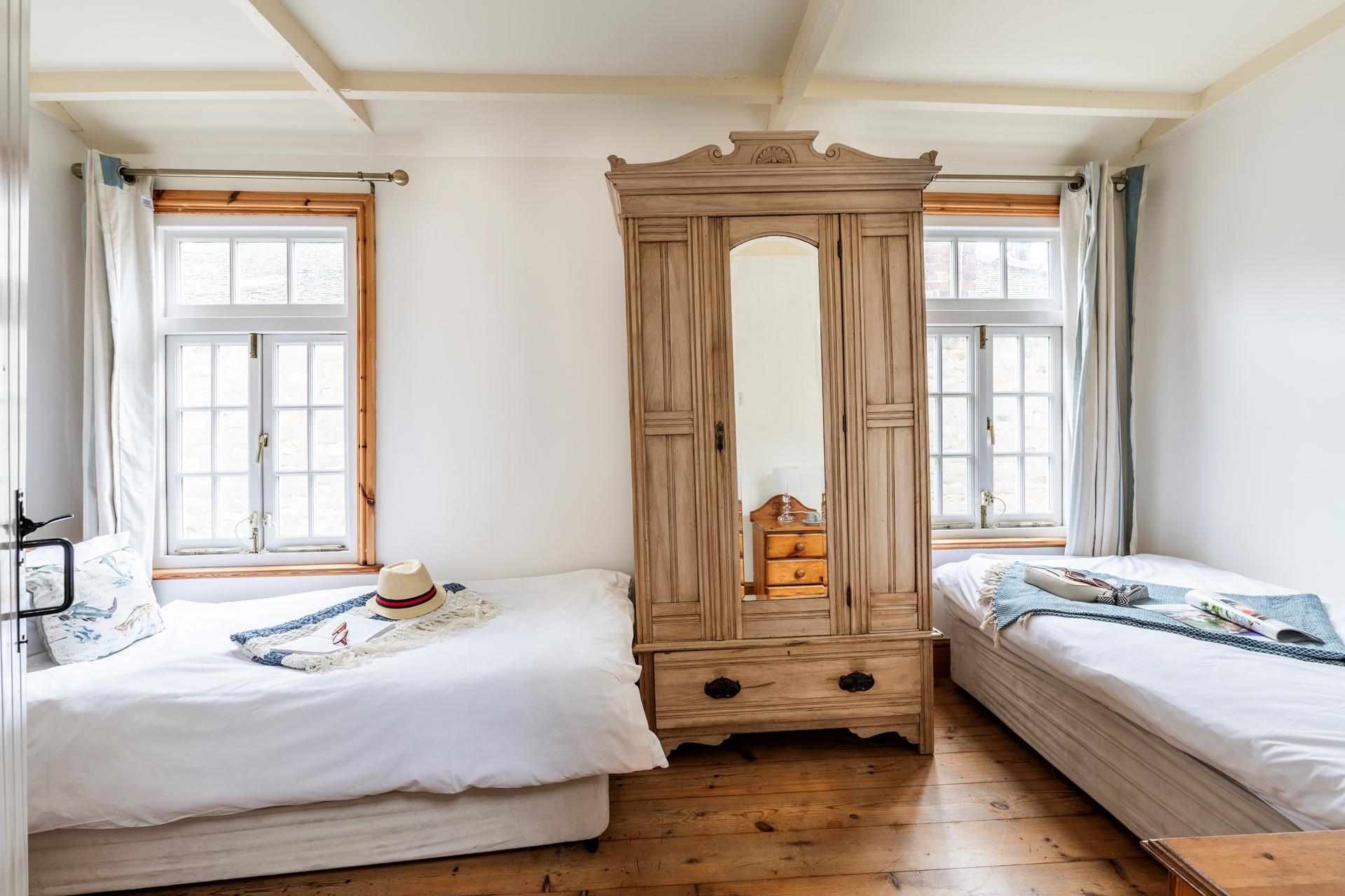 The twin beds are perfect for children or young adults.