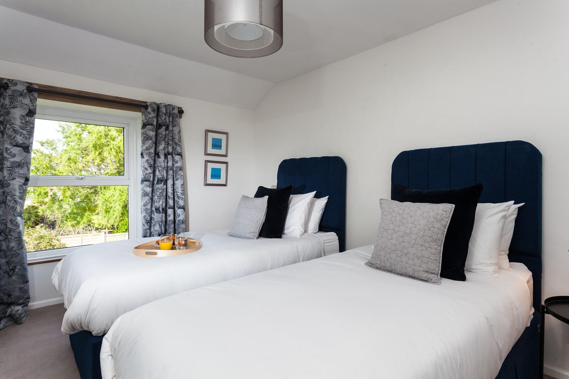 Luxurious textures in bedroom 1 will have you sleeping peacefully.